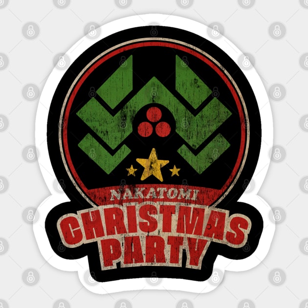 Vintage 90s Nakatomi Christmas Party Sticker by jhonybrothers_cloth.ltd